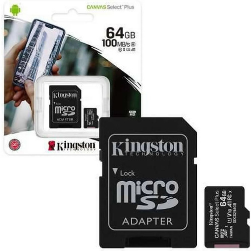 Memoria Micro 64gb Kingston Canvas Select Plus 100mb/s